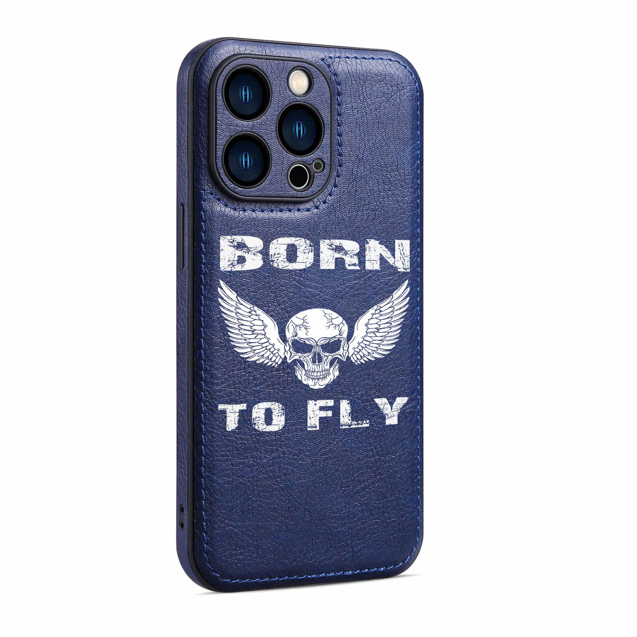 Born To Fly SKELETON Designed Leather iPhone Cases