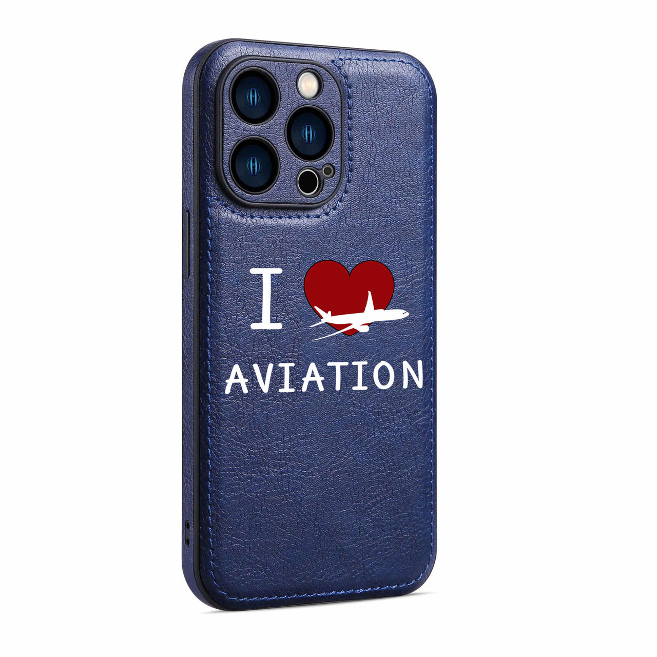 I Love Aviation Designed Leather iPhone Cases