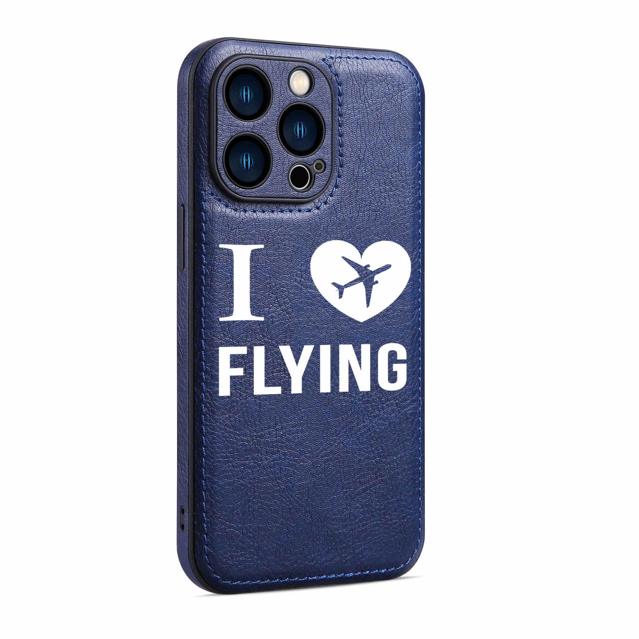 I Love Flying Designed Leather iPhone Cases