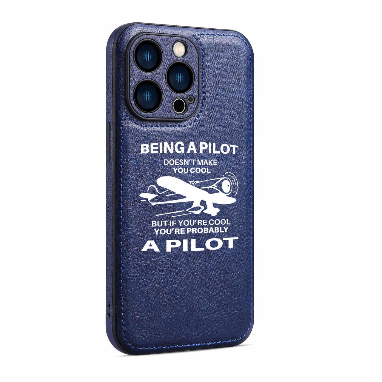 If You're Cool You're Probably a Pilot Designed Leather iPhone Cases