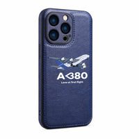 Thumbnail for Airbus A380 Love at first flight Designed Leather iPhone Cases