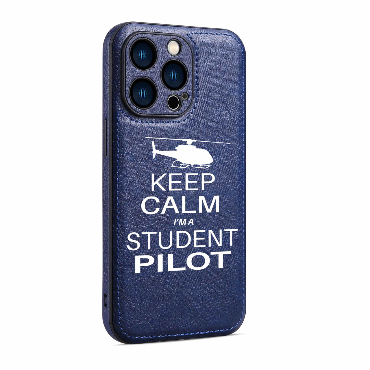 Student Pilot (Helicopter) Designed Leather iPhone Cases