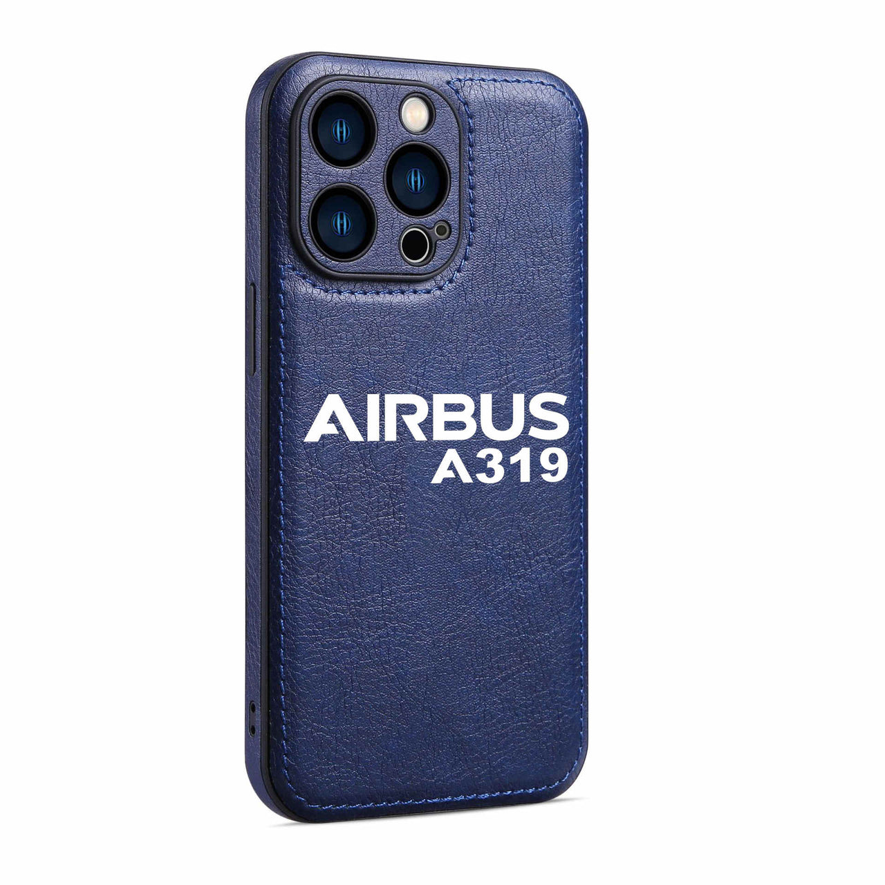 Airbus A319 & Text Designed Leather iPhone Cases
