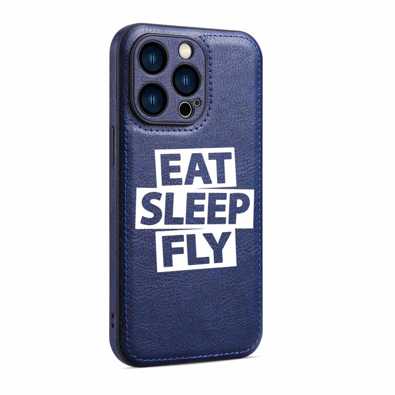 Eat Sleep Fly Designed Leather iPhone Cases