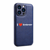 Thumbnail for I Love Embraer Designed Leather iPhone Cases