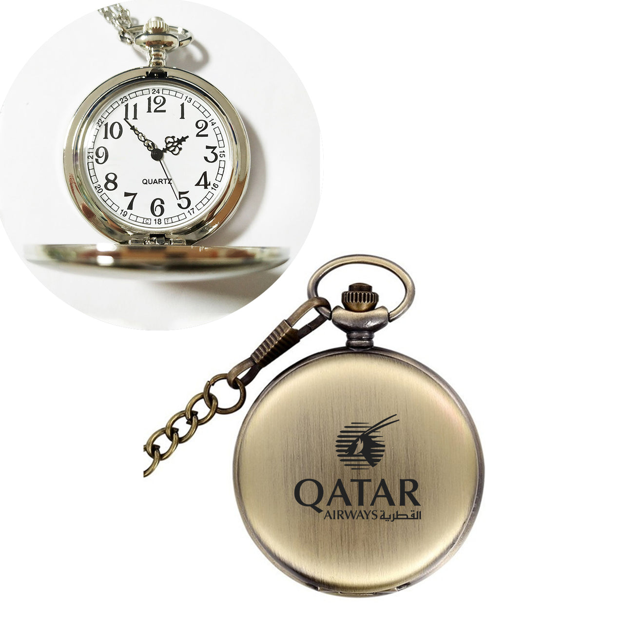 Qatar Airways Airlines Designed Pocket Watches