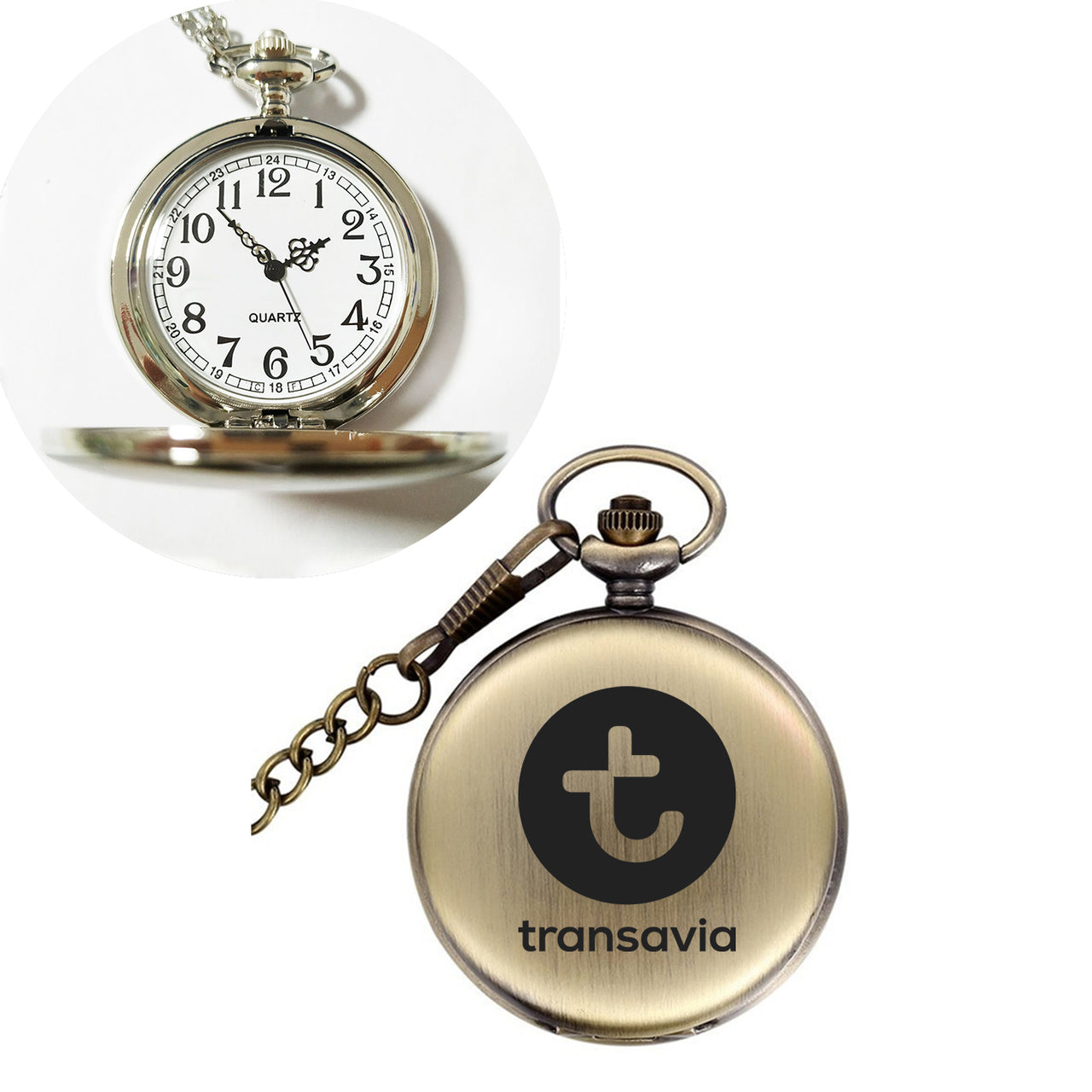 Transavia France Airlines Designed Pocket Watches