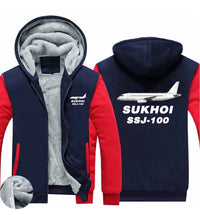 Thumbnail for Sukhoi Superjet 100 Designed Zipped Sweatshirts