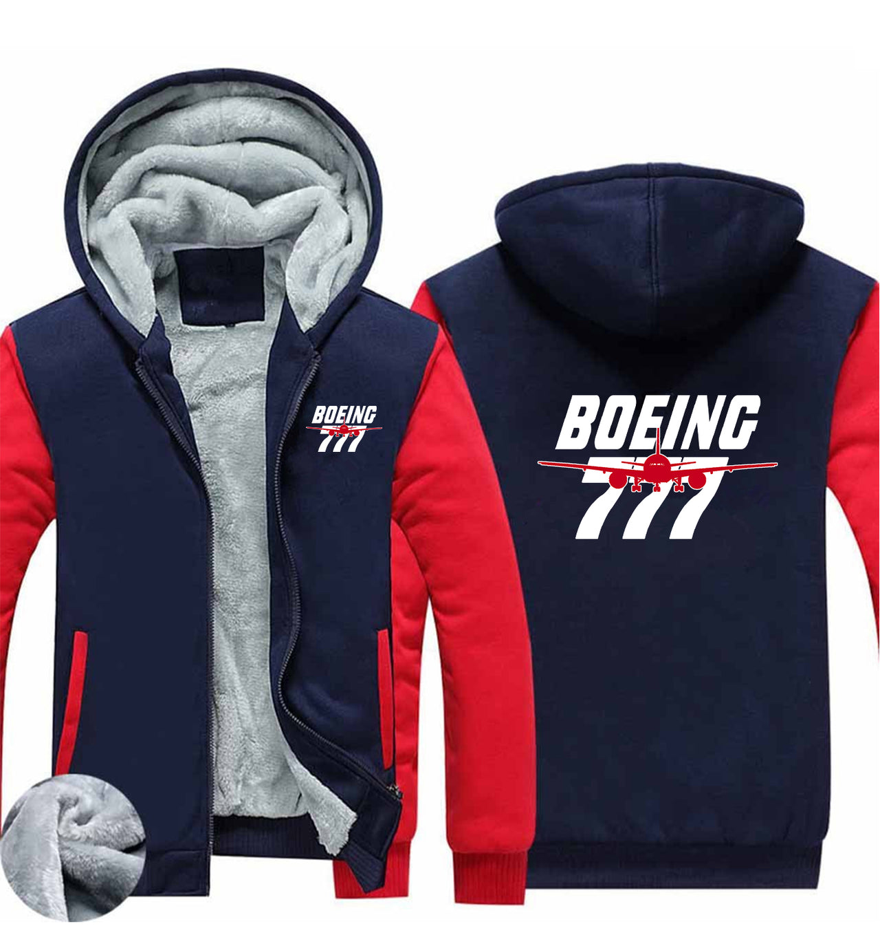 Amazing Boeing 777 Designed Zipped Sweatshirts