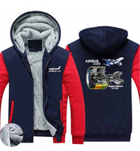Thumbnail for Airbus A380 & GP7000 Engine Designed Zipped Sweatshirts