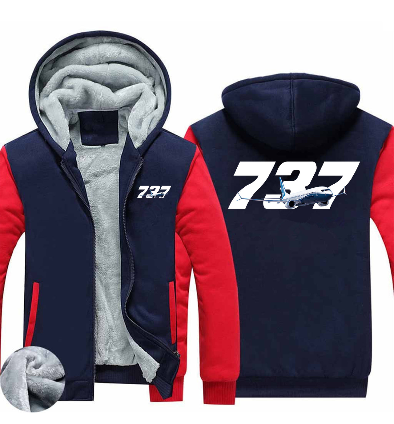 Super Boeing 737 Designed Zipped Sweatshirts