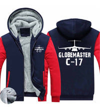 Thumbnail for GlobeMaster C-17 & Plane Designed Zipped Sweatshirts