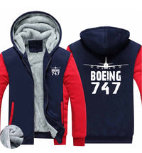 Thumbnail for Boeing 747 & Plane Designed Zipped Sweatshirts