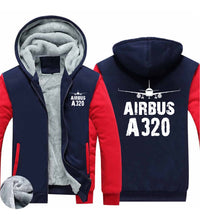 Thumbnail for Airbus A320 & Plane Designed Zipped Sweatshirts