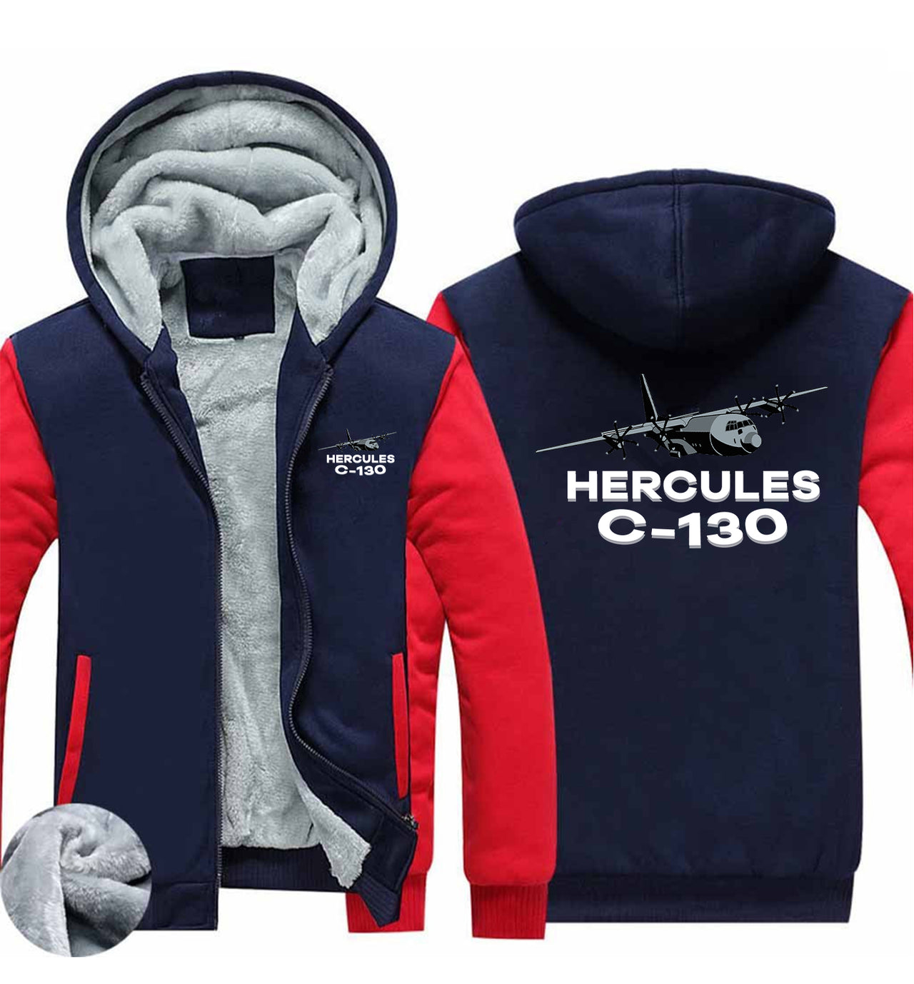 The Hercules C130 Designed Zipped Sweatshirts