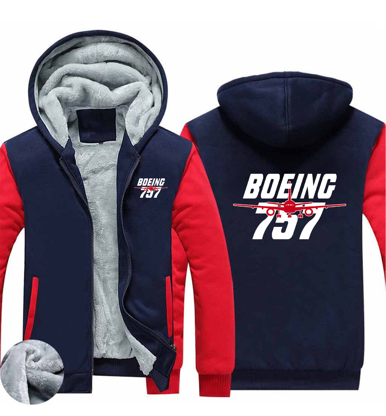 Amazing Boeing 757 Designed Zipped Sweatshirts