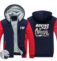 Thumbnail for Boeing 747 & PW4000-94 Engine Designed Zipped Sweatshirts
