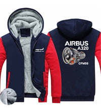 Thumbnail for Airbus A320 & CFM56 Engine Designed Zipped Sweatshirts