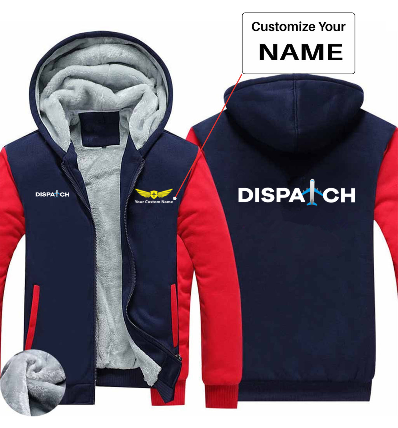 Dispatch Designed Zipped Sweatshirts