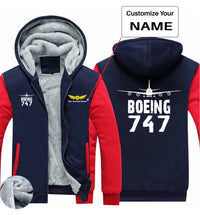 Thumbnail for Boeing 747 & Plane Designed Zipped Sweatshirts
