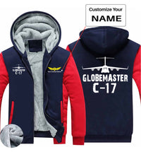 Thumbnail for GlobeMaster C-17 & Plane Designed Zipped Sweatshirts