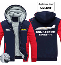 Thumbnail for The Bombardier Learjet 75 Designed Zipped Sweatshirts