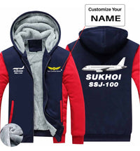 Thumbnail for Sukhoi Superjet 100 Designed Zipped Sweatshirts