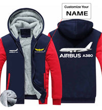 Thumbnail for The Airbus A380 Designed Zipped Sweatshirts