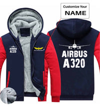 Thumbnail for Airbus A320 & Plane Designed Zipped Sweatshirts