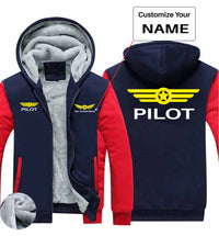 Thumbnail for Pilot & Badge Designed Zipped Sweatshirts