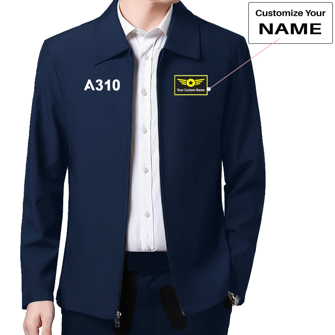 A310 Flat Text Designed Stylish Coats