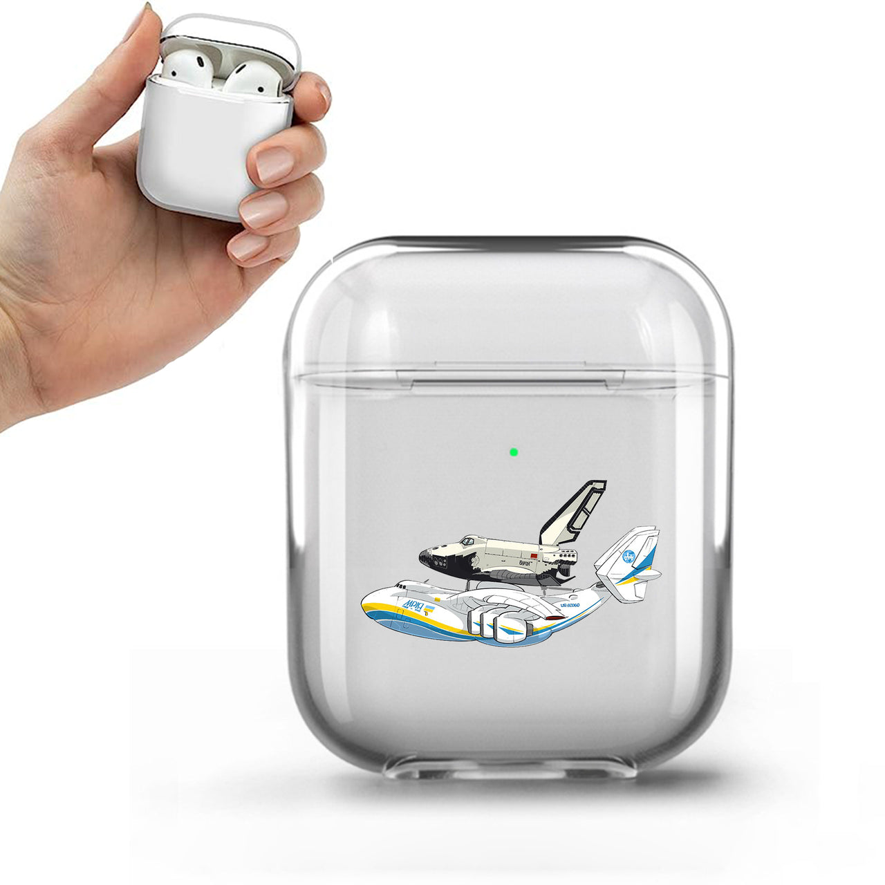 Antonov An-225 & Buran Designed Transparent Earphone AirPods Cases