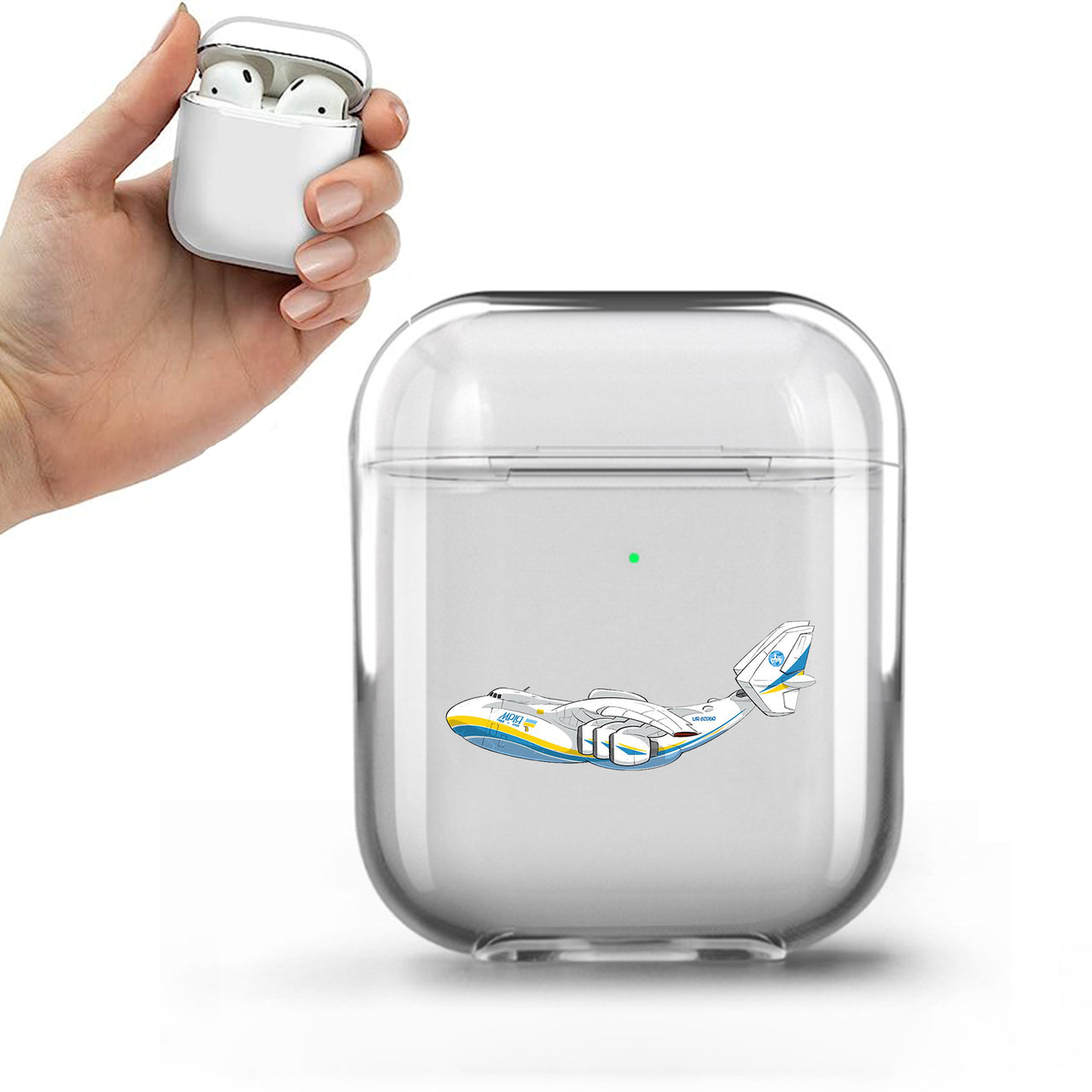 RIP Antonov An-225 Designed Transparent Earphone AirPods Cases