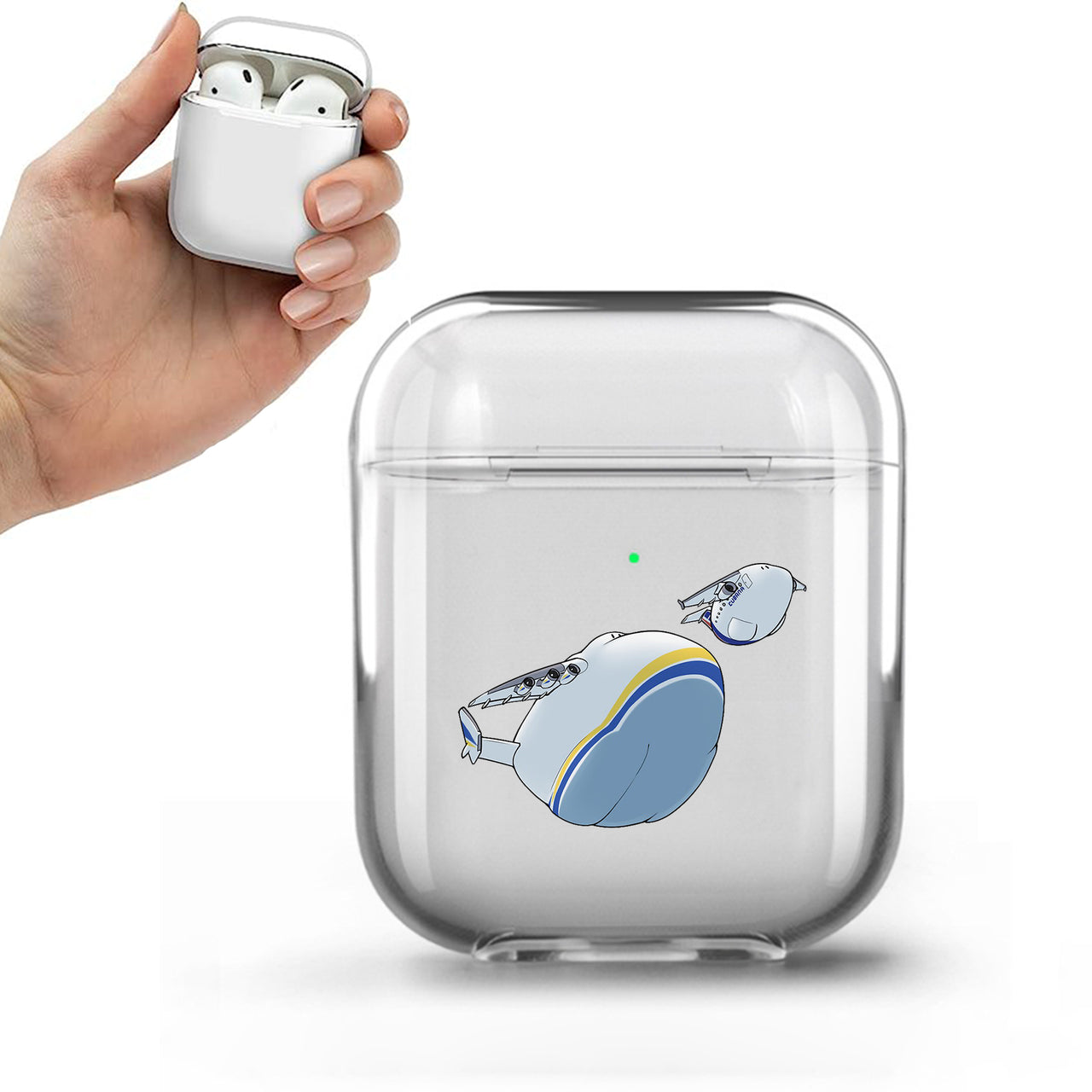 Antonov 225 and 148 Designed Transparent Earphone AirPods Cases