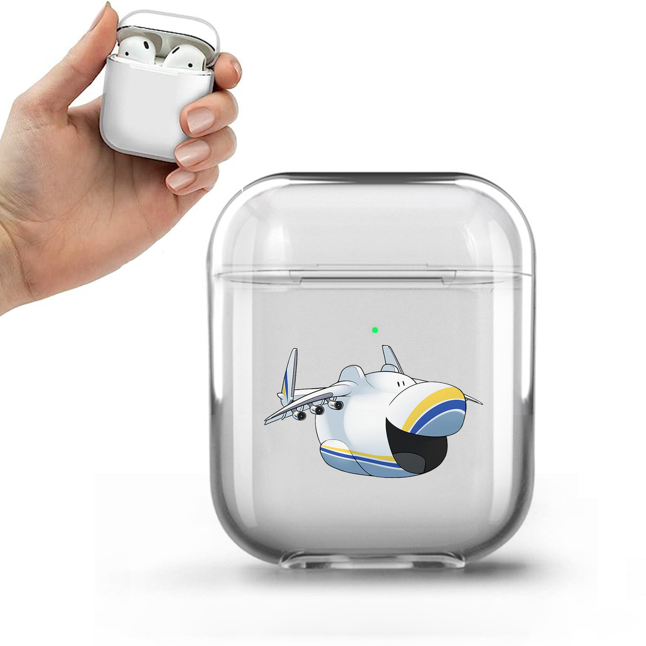 Antonov 225 Mouth Designed Transparent Earphone AirPods Cases