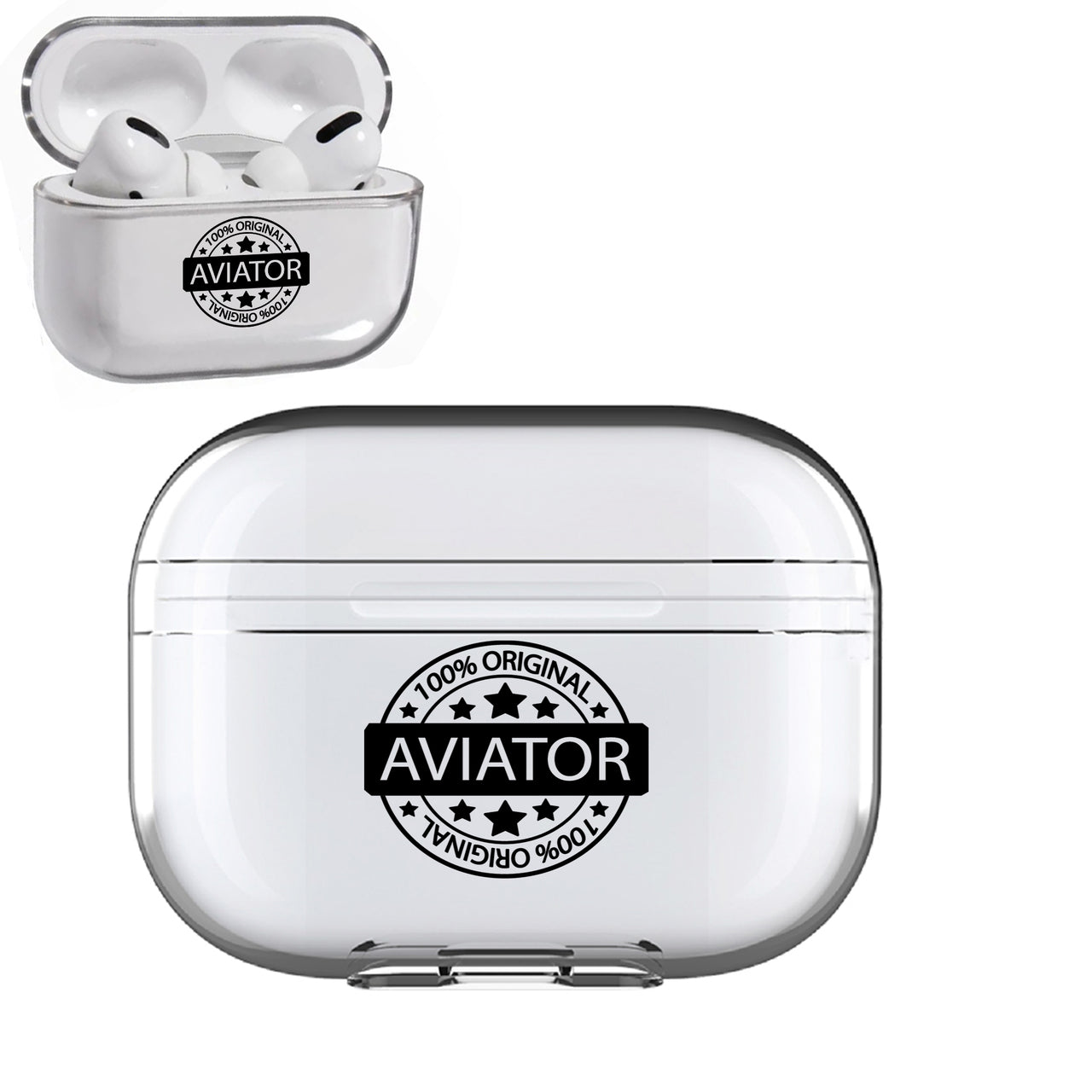 100 Original Aviator Designed Transparent Earphone AirPods "Pro" Cases