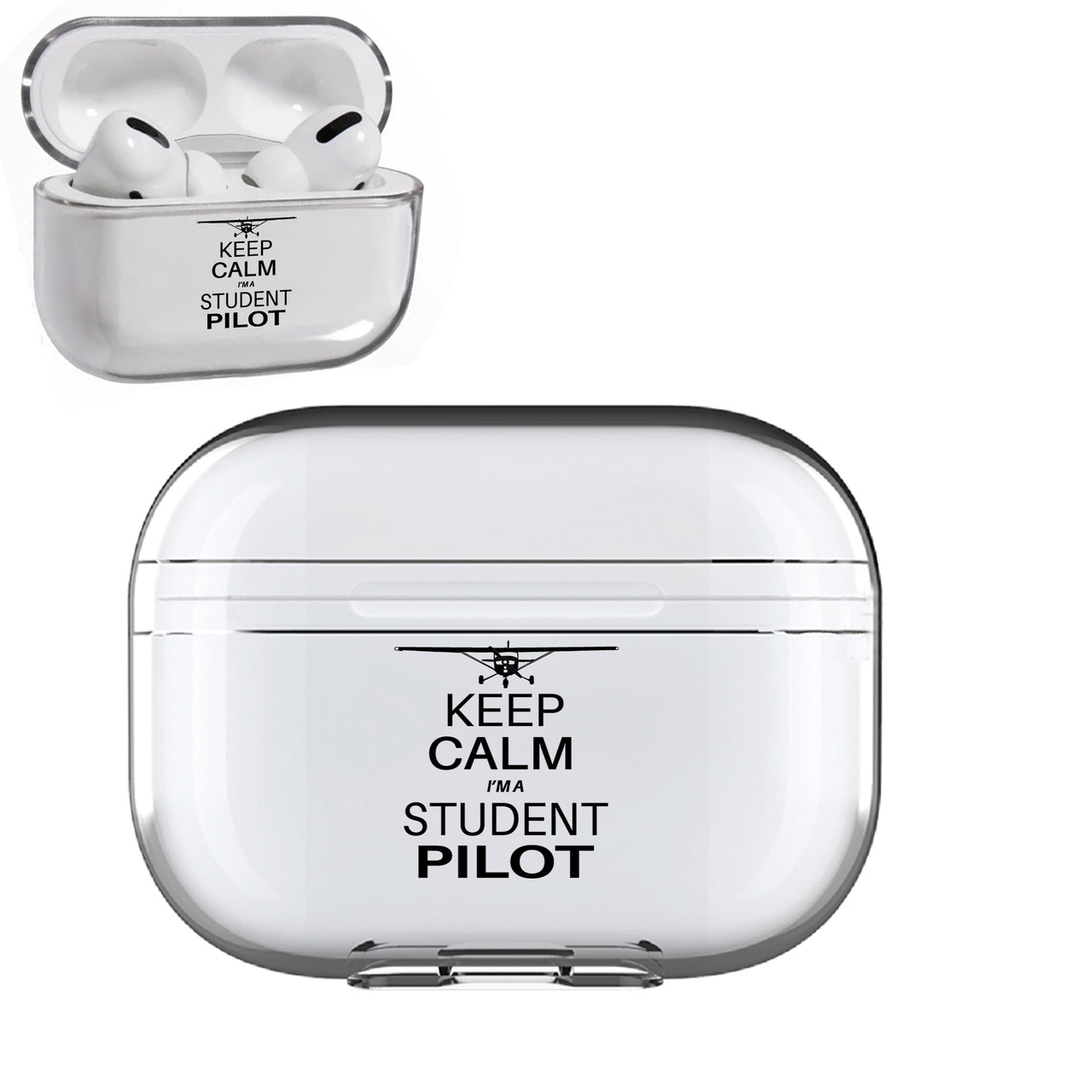 Student Pilot Designed Transparent Earphone AirPods "Pro" Cases