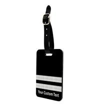 Thumbnail for Customizable Name & Silver Pilot Epaulettes (4,3,2 Lines) Designed Luggage Tag