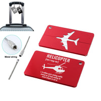 Thumbnail for Helicopter [Noun] Designed Aluminum Luggage Tags