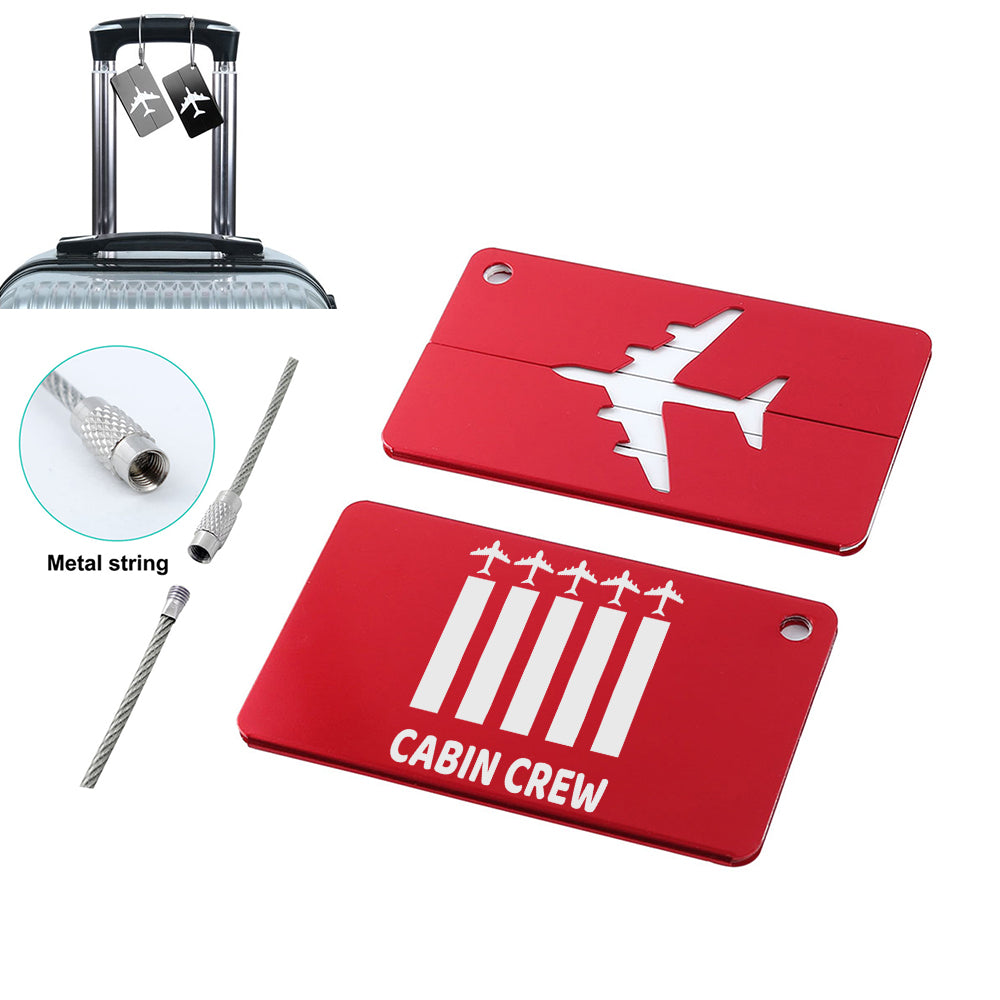 Colourful Cabin Crew Designed Aluminum Luggage Tags