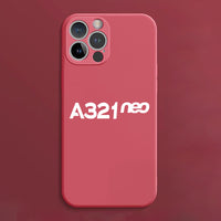 Thumbnail for A321neo & Text Designed Soft Silicone iPhone Cases