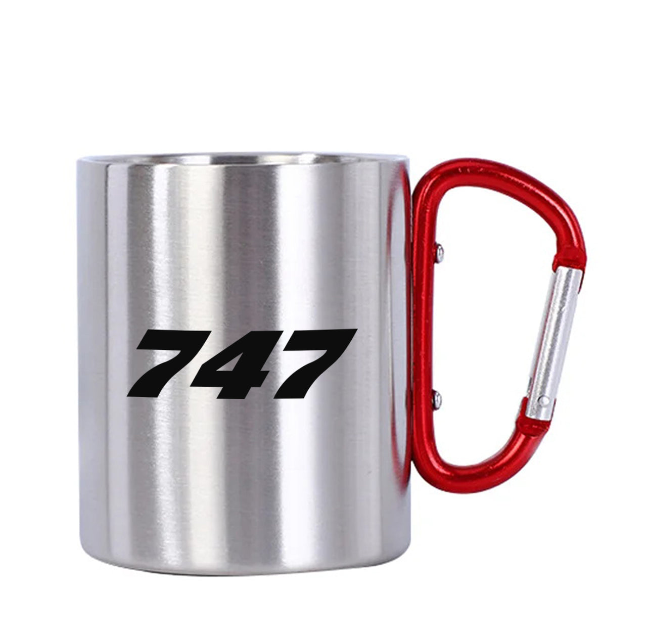747 Flat Text Designed Stainless Steel Outdoors Mugs