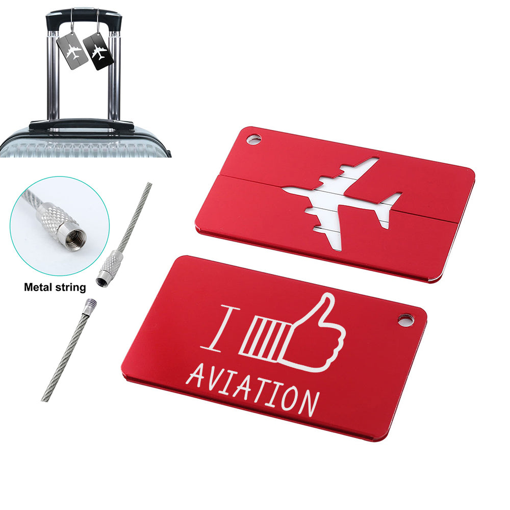 I Like Aviation Designed Aluminum Luggage Tags