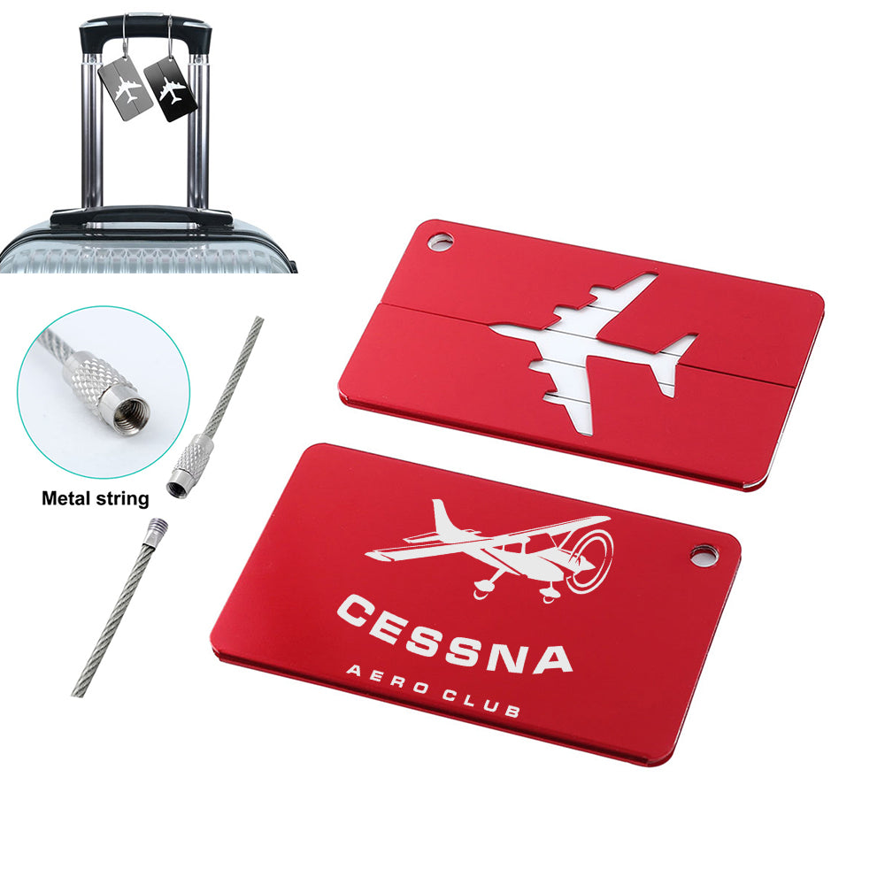 Cessna Aeroclub Designed Aluminum Luggage Tags