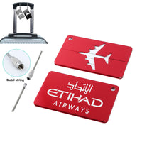Thumbnail for Etihad Airways Airlines Designed Aluminum Luggage Tags