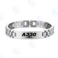Thumbnail for Super Airbus A330 Designed Stainless Steel Chain Bracelets