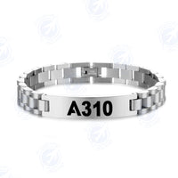 Thumbnail for A310 Flat Text Designed Stainless Steel Chain Bracelets