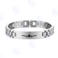Thumbnail for Piper PA28 Silhouette Plane Designed Stainless Steel Chain Bracelets