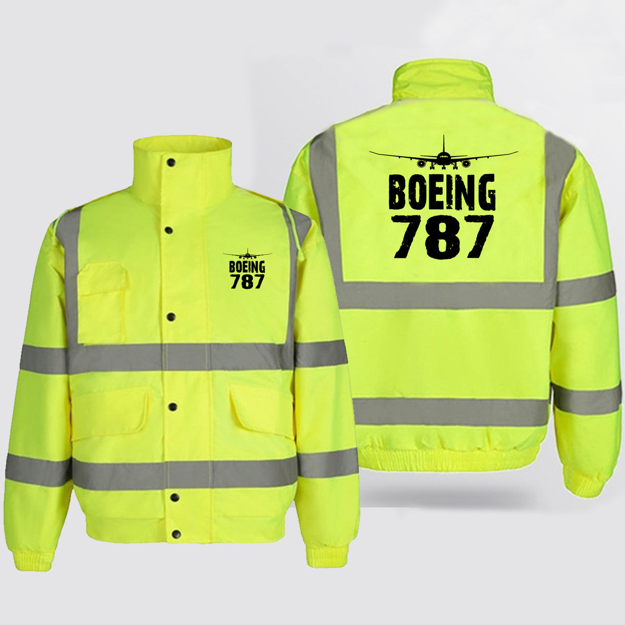 Boeing 787 & Plane Designed Reflective Winter Jackets