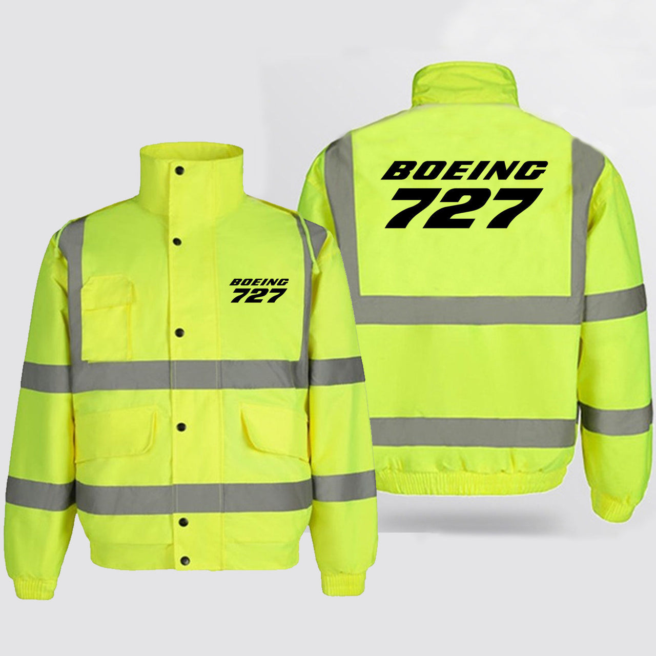 Boeing 727 & Text Designed Reflective Winter Jackets